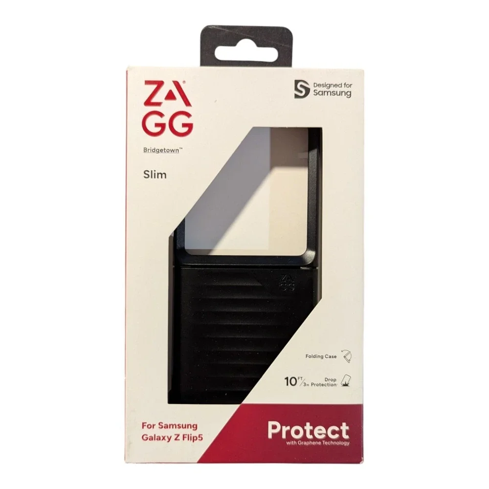 E9. Zagg Bridgetown Slim Case for Samsung Galaxy Z Flip5 - Black
